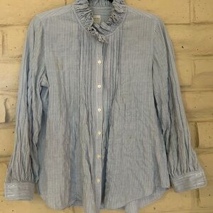 La Vie Rebecca Taylor Blue Striped Top